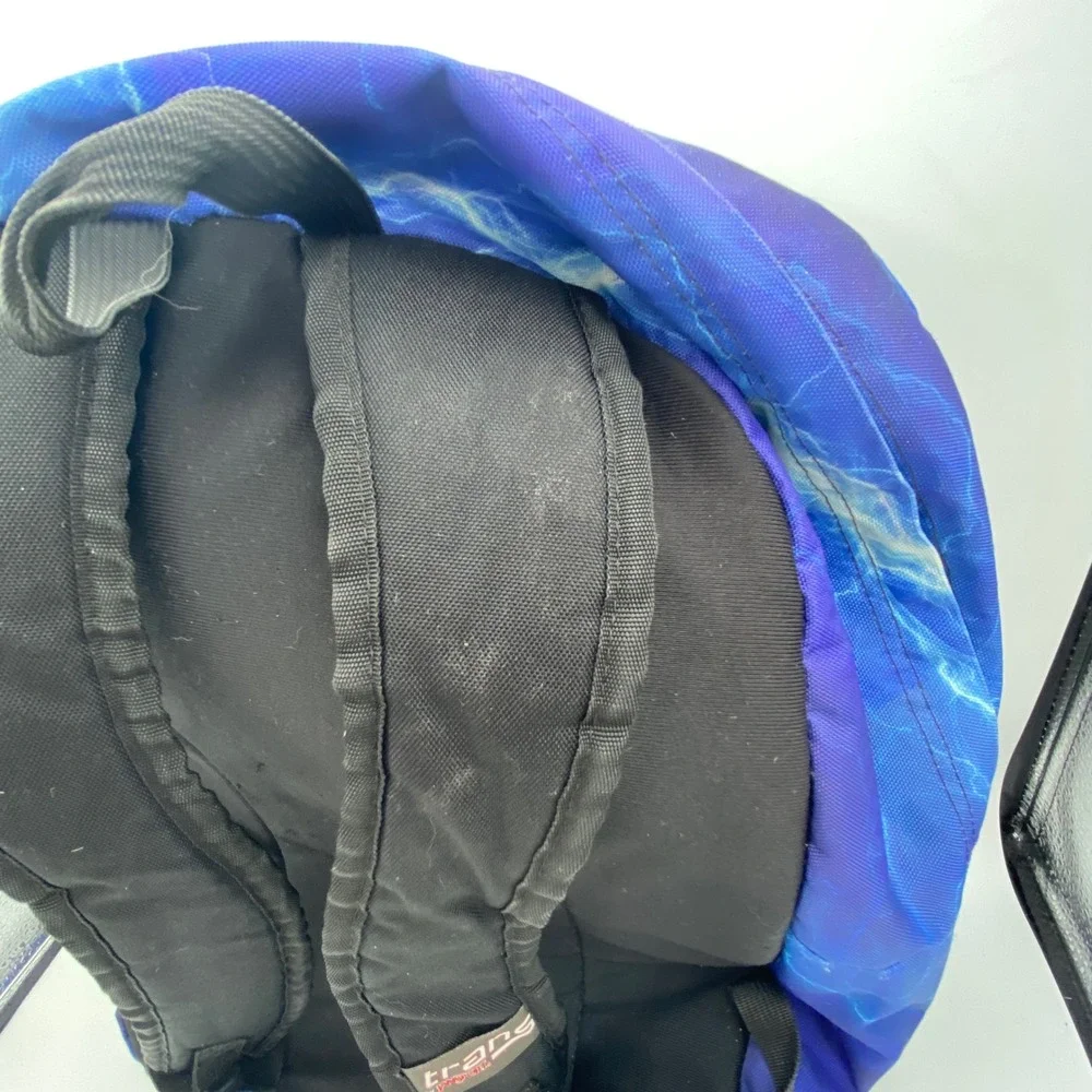 Trans by JanSport Backpack Blue Purple Lightning Bolt‎ JS00TM60 School Y2K Retro